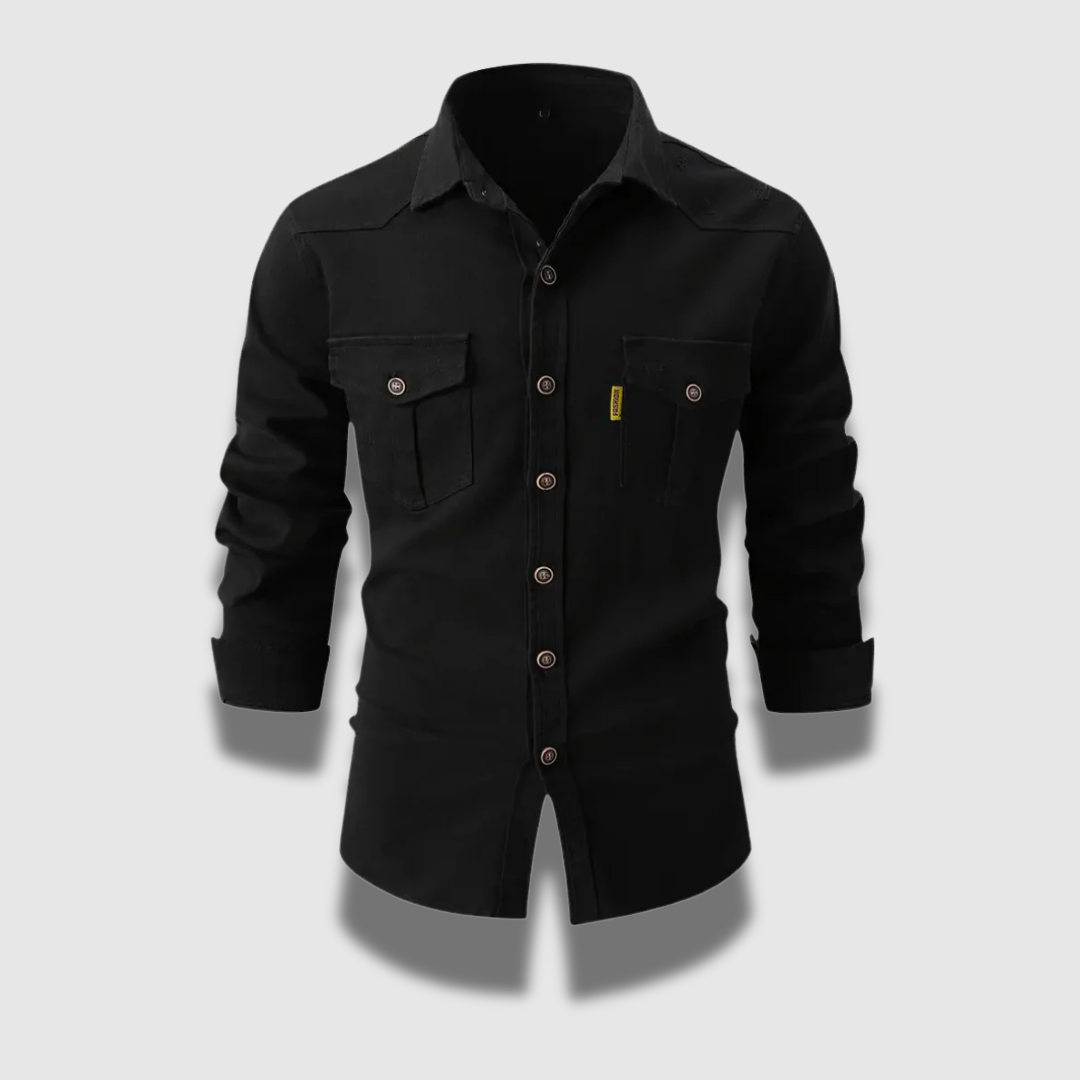 Men’s Cotton Work Shirt – Rugged Look with Modern Structure