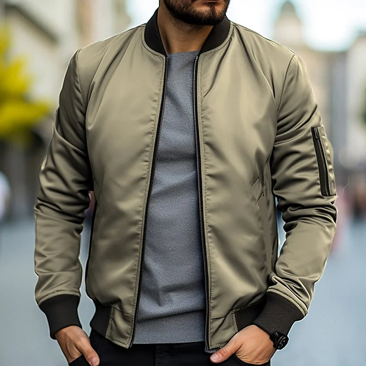 Men’s Lightweight Bomber Jacket – Modern Cut & Urban Edge