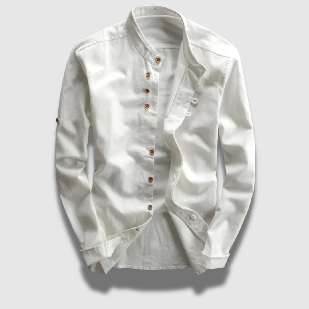 Men’s Long Japanese-Inspired Shirt – Minimalist Style & Lightweight Fit