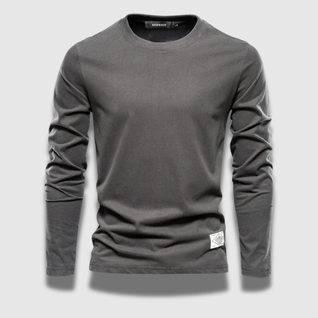 Men’s Long-Sleeve Cotton T-Shirt – Soft, Breathable & Everyday-Ready