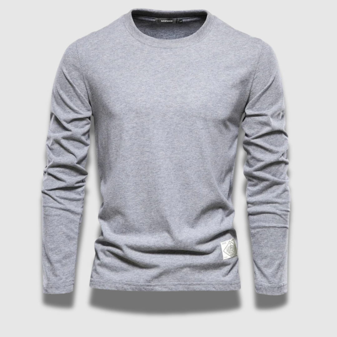 Men’s Long-Sleeve Cotton T-Shirt – Soft, Breathable & Everyday-Ready