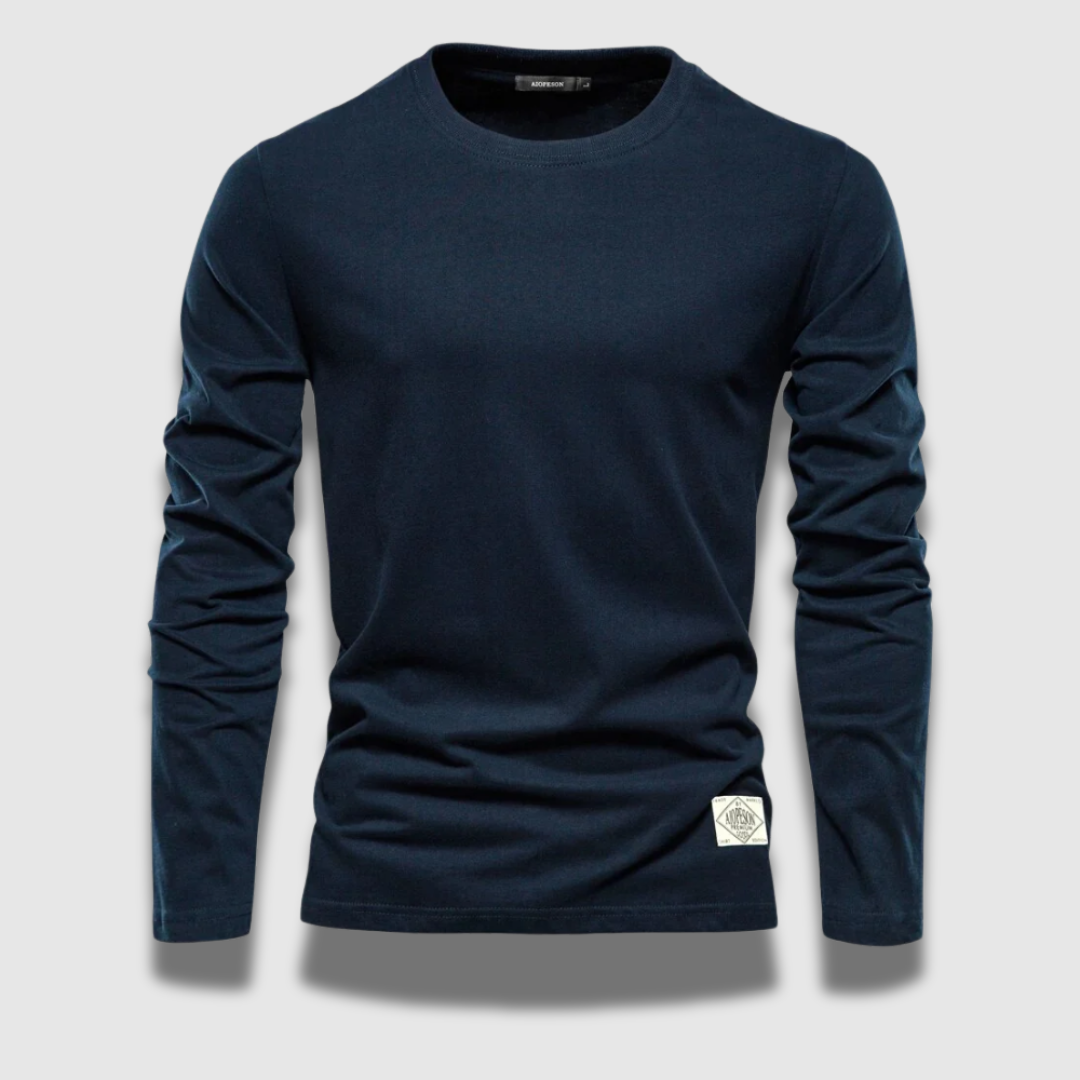 Men’s Long-Sleeve Cotton T-Shirt – Soft, Breathable & Everyday-Ready
