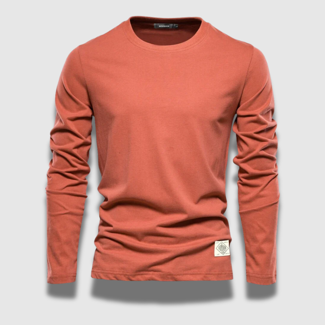 Men’s Long-Sleeve Cotton T-Shirt – Soft, Breathable & Everyday-Ready