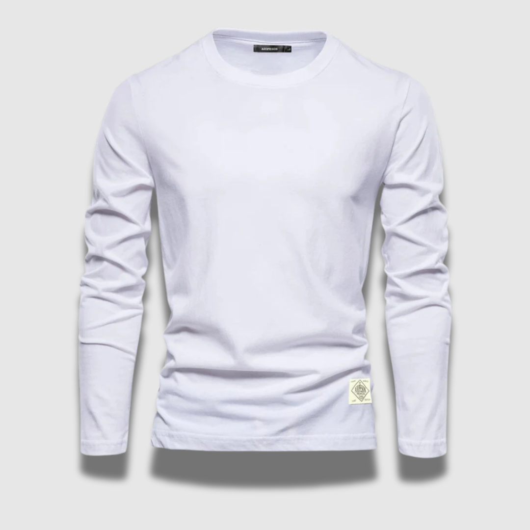 Men’s Long-Sleeve Cotton T-Shirt – Soft, Breathable & Everyday-Ready