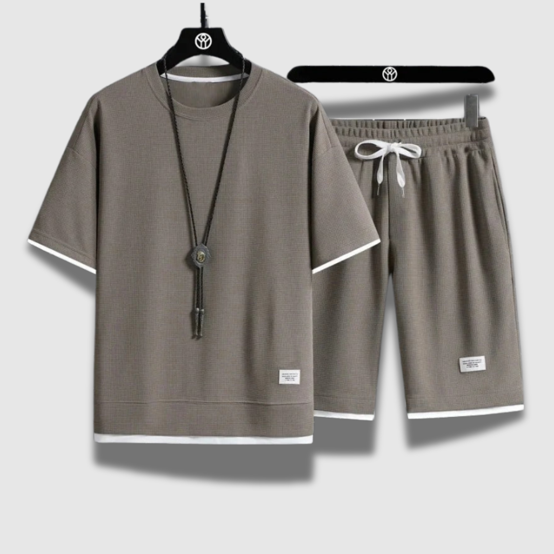 Men’s Summer Shirt and Shorts Set – Lightweight, Breathable & Beach-Ready