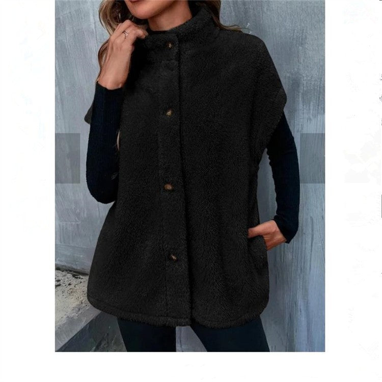 Aurea Plush Button Vest