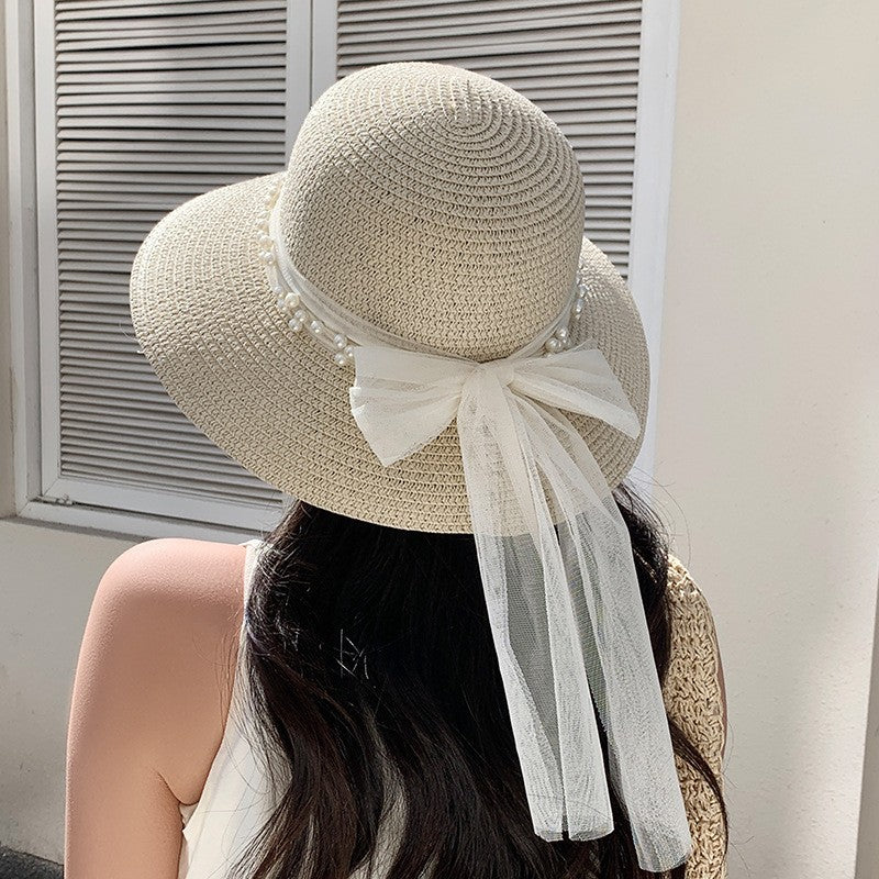 Belle Étoile Pearl-Bow Sun Hat