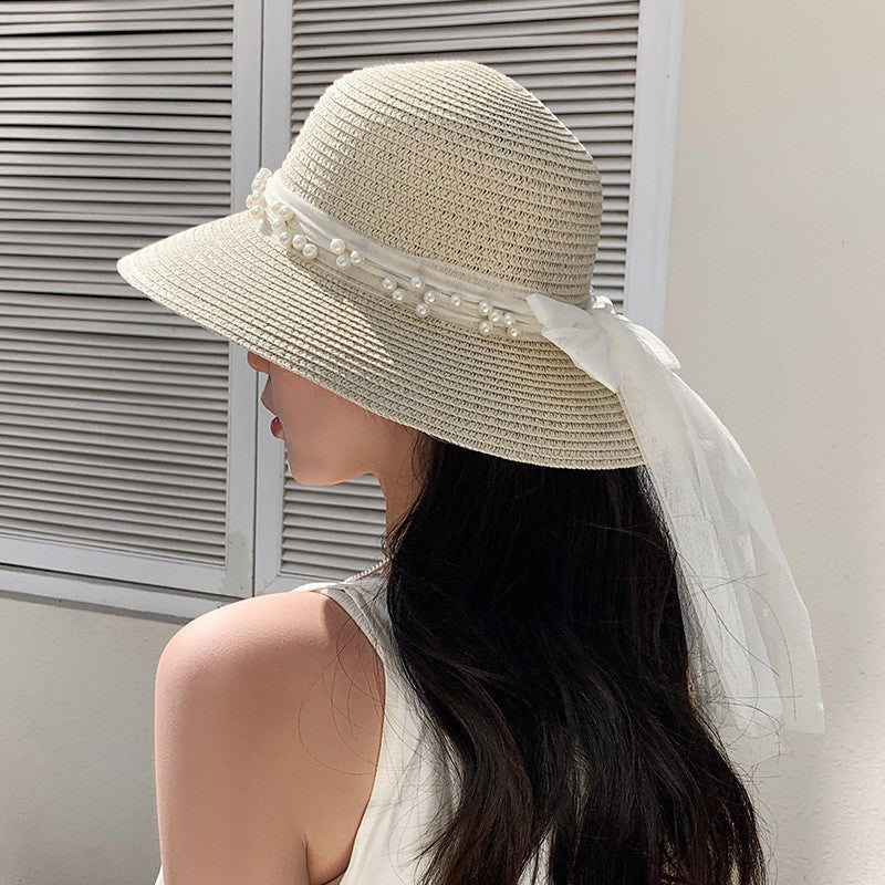 Belle Étoile Pearl-Bow Sun Hat