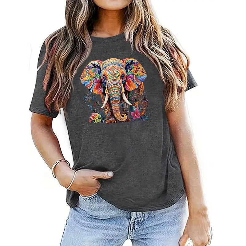 Eleva Colorful Elephant Tee