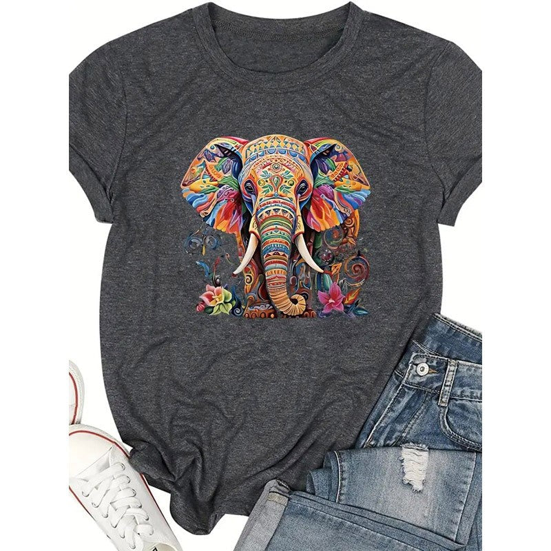 Eleva Colorful Elephant Tee