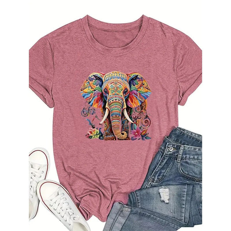 Eleva Colorful Elephant Tee