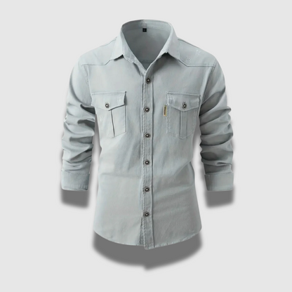 Men’s Cotton Work Shirt – Rugged Look with Modern Structure