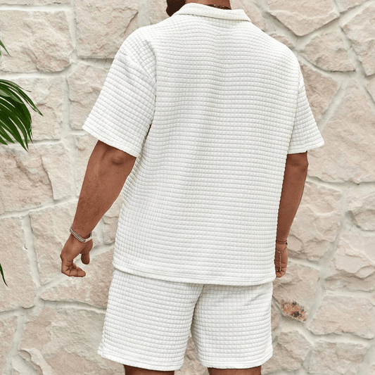 Men’s Half-Zip Polo & Shorts Set – Lightweight, Modern & Summer-Ready