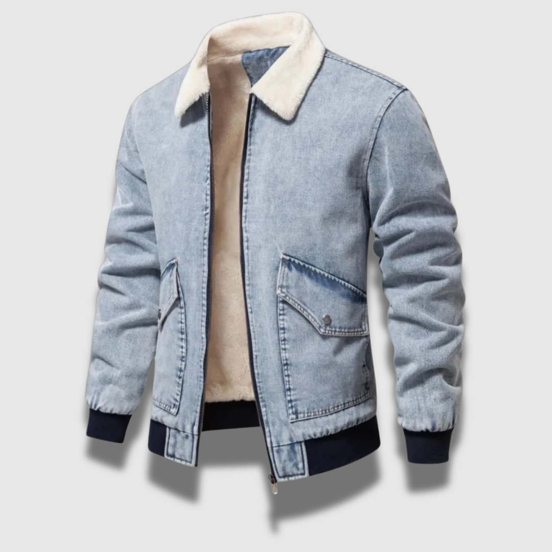 Men’s Insulated Denim Jacket – Warm, Rugged & Classic
