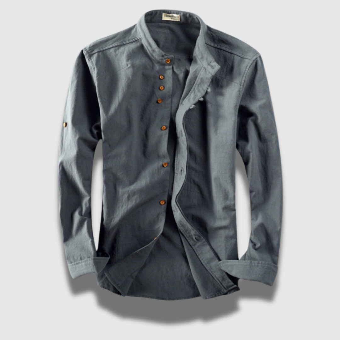 Men’s Long Japanese-Inspired Shirt – Minimalist Style & Lightweight Fit