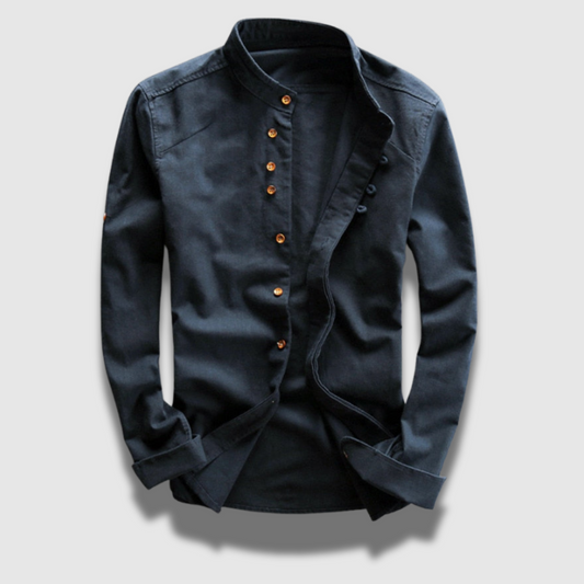 Men’s Long Japanese-Inspired Shirt – Minimalist Style & Lightweight Fit