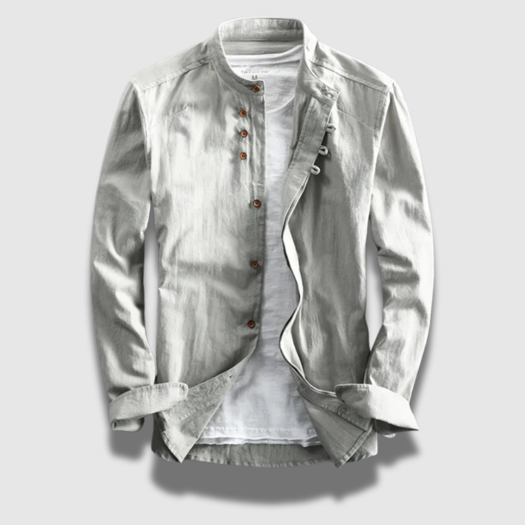 Men’s Long Japanese-Inspired Shirt – Minimalist Style & Lightweight Fit