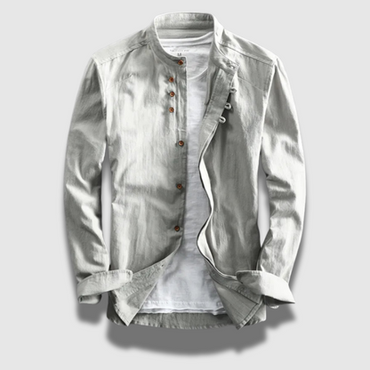 Men’s Long Japanese-Inspired Shirt – Minimalist Style & Lightweight Fit