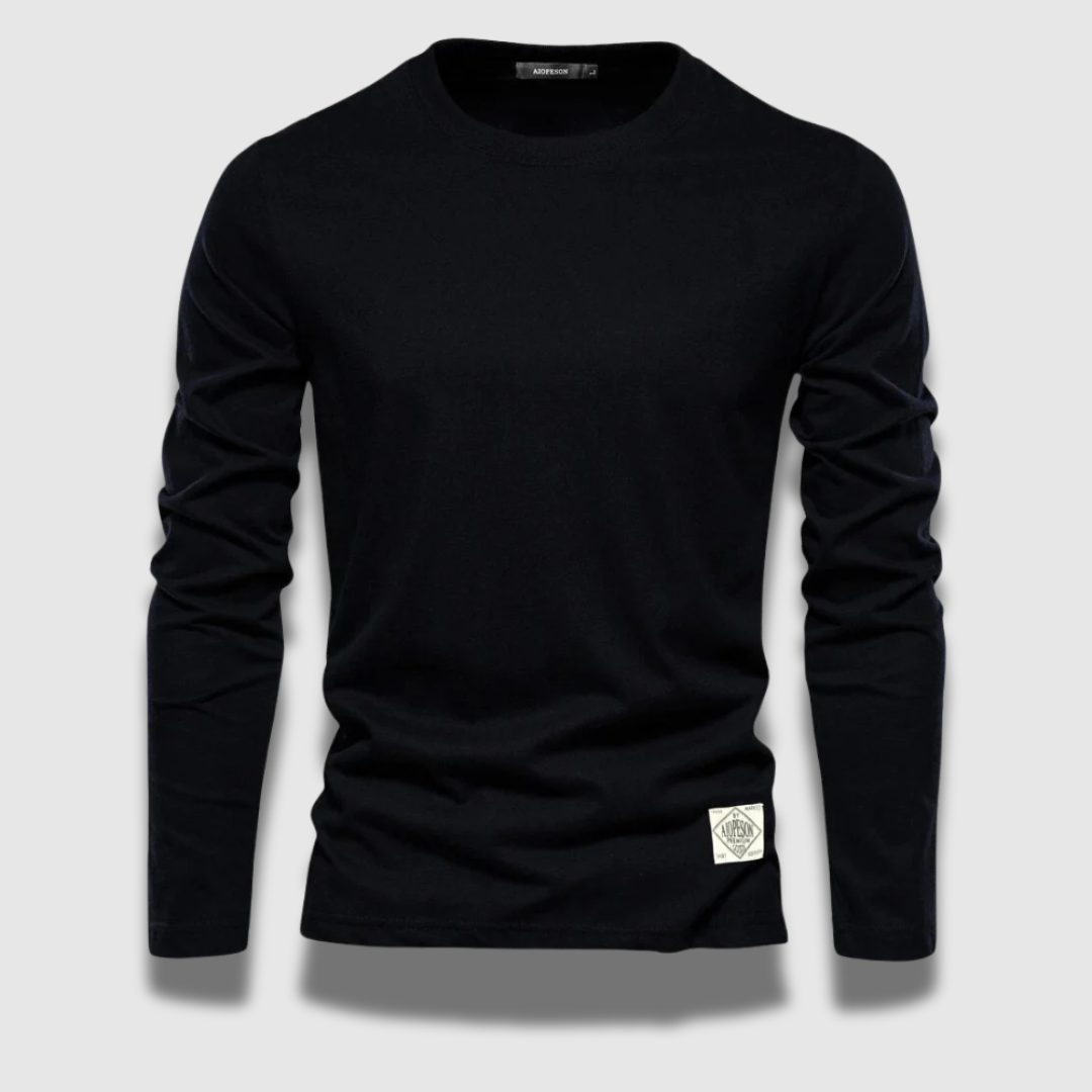 Men’s Long-Sleeve Cotton T-Shirt – Soft, Breathable & Everyday-Ready