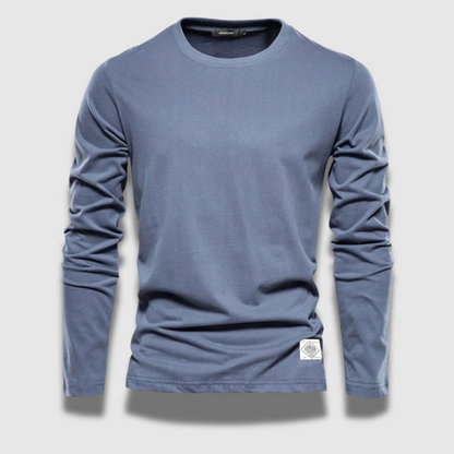 Men’s Long-Sleeve Cotton T-Shirt – Soft, Breathable & Everyday-Ready