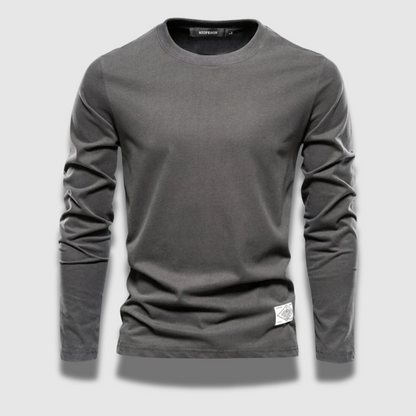 Men’s Long-Sleeve Cotton T-Shirt – Soft, Breathable & Everyday-Ready