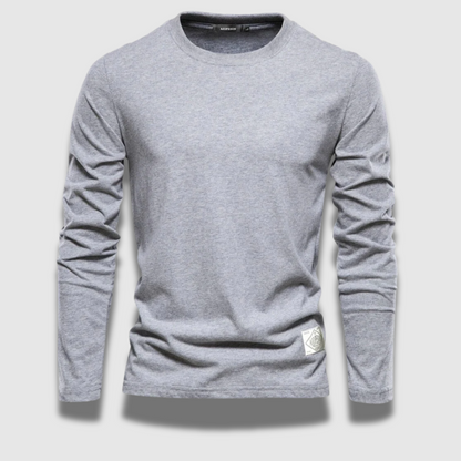 Men’s Long-Sleeve Cotton T-Shirt – Soft, Breathable & Everyday-Ready