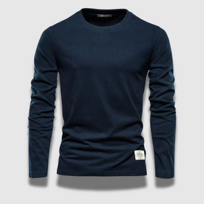 Men’s Long-Sleeve Cotton T-Shirt – Soft, Breathable & Everyday-Ready
