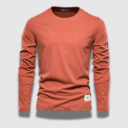 Men’s Long-Sleeve Cotton T-Shirt – Soft, Breathable & Everyday-Ready