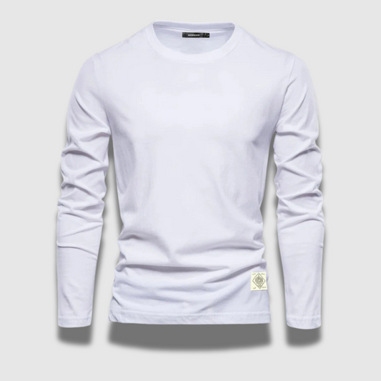 Men’s Long-Sleeve Cotton T-Shirt – Soft, Breathable & Everyday-Ready