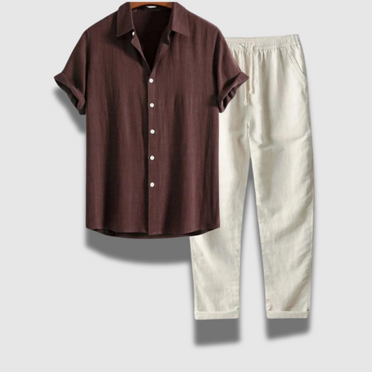 Men’s Shirt and Trouser Set – Relaxed Fit for Smart Casual Everyday Style