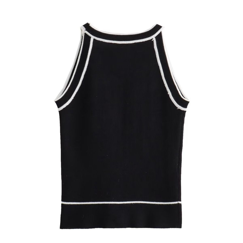 Noire Halter Cutout Top