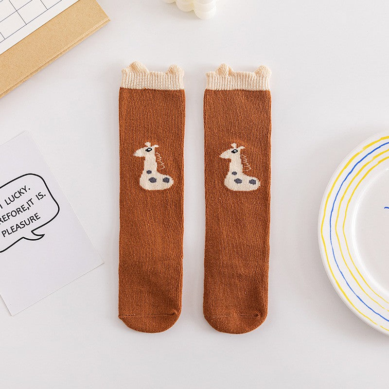 Petit Zoo Animal-Ear Cotton Socks