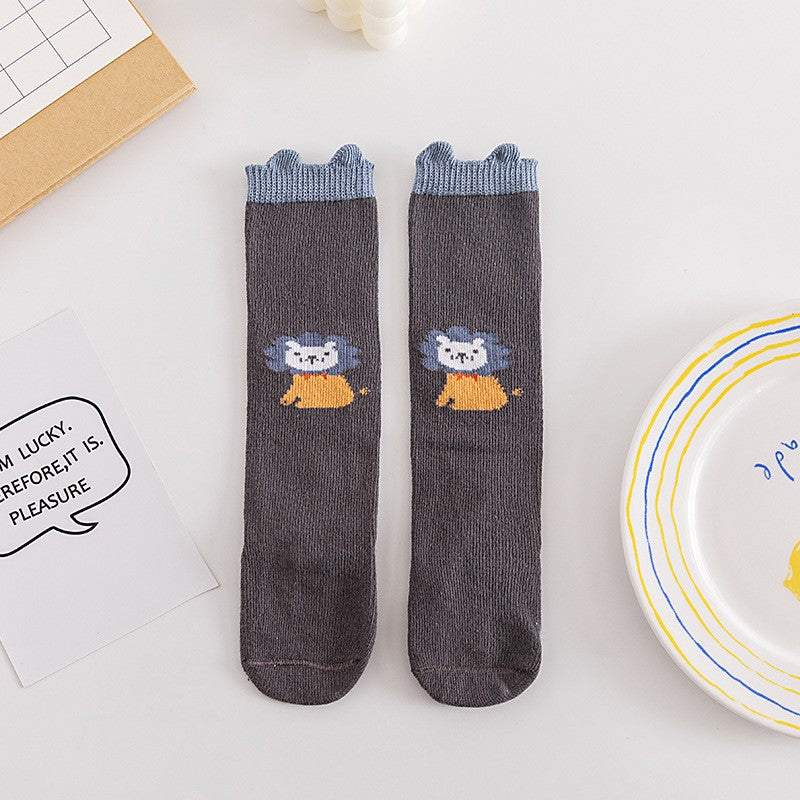 Petit Zoo Animal-Ear Cotton Socks
